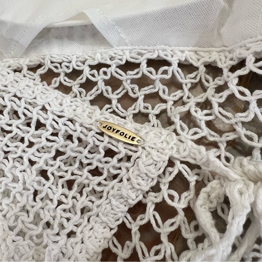 NWT✨ Joyfolie Wrenley Crochet Top in White - Picture 7 of 7